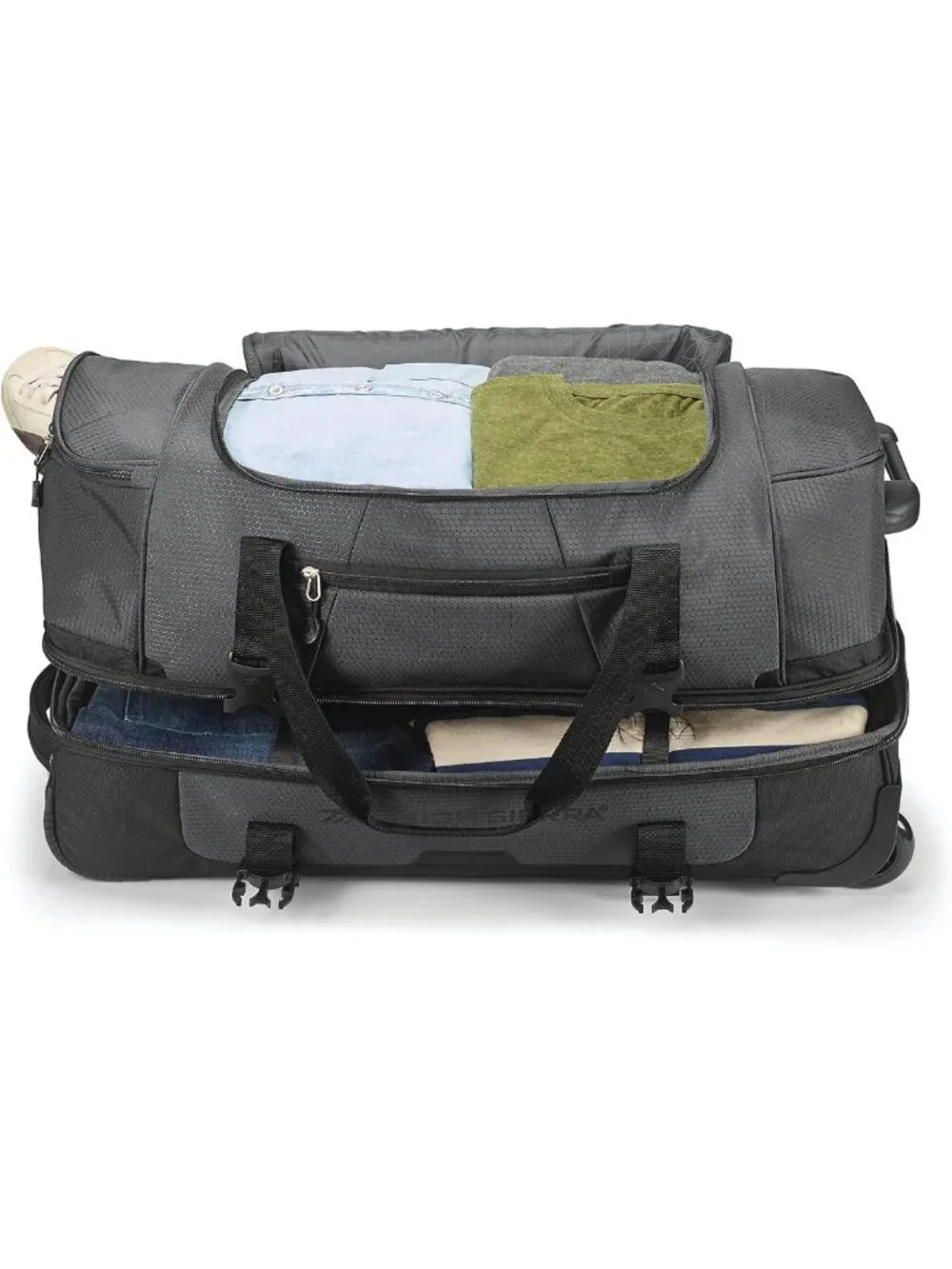 Lightweight 28” Rolling Duffle Bag, Durable Weekender Travel Bag, 64L Capacity